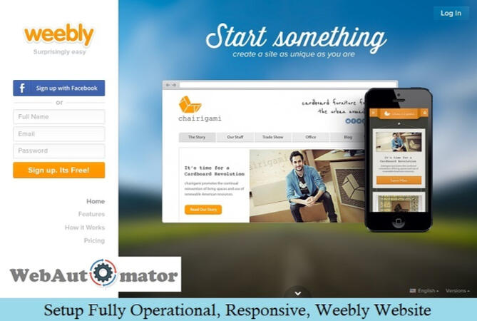 Fully Operational, Responsive, Weebly Website